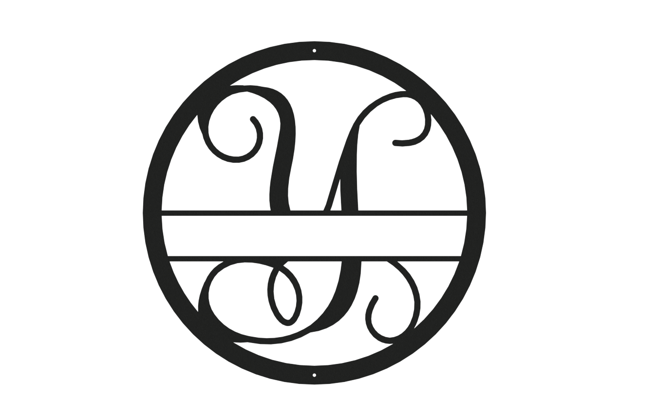 Vine Name Monogram 30" Diameter & 36" Diameter