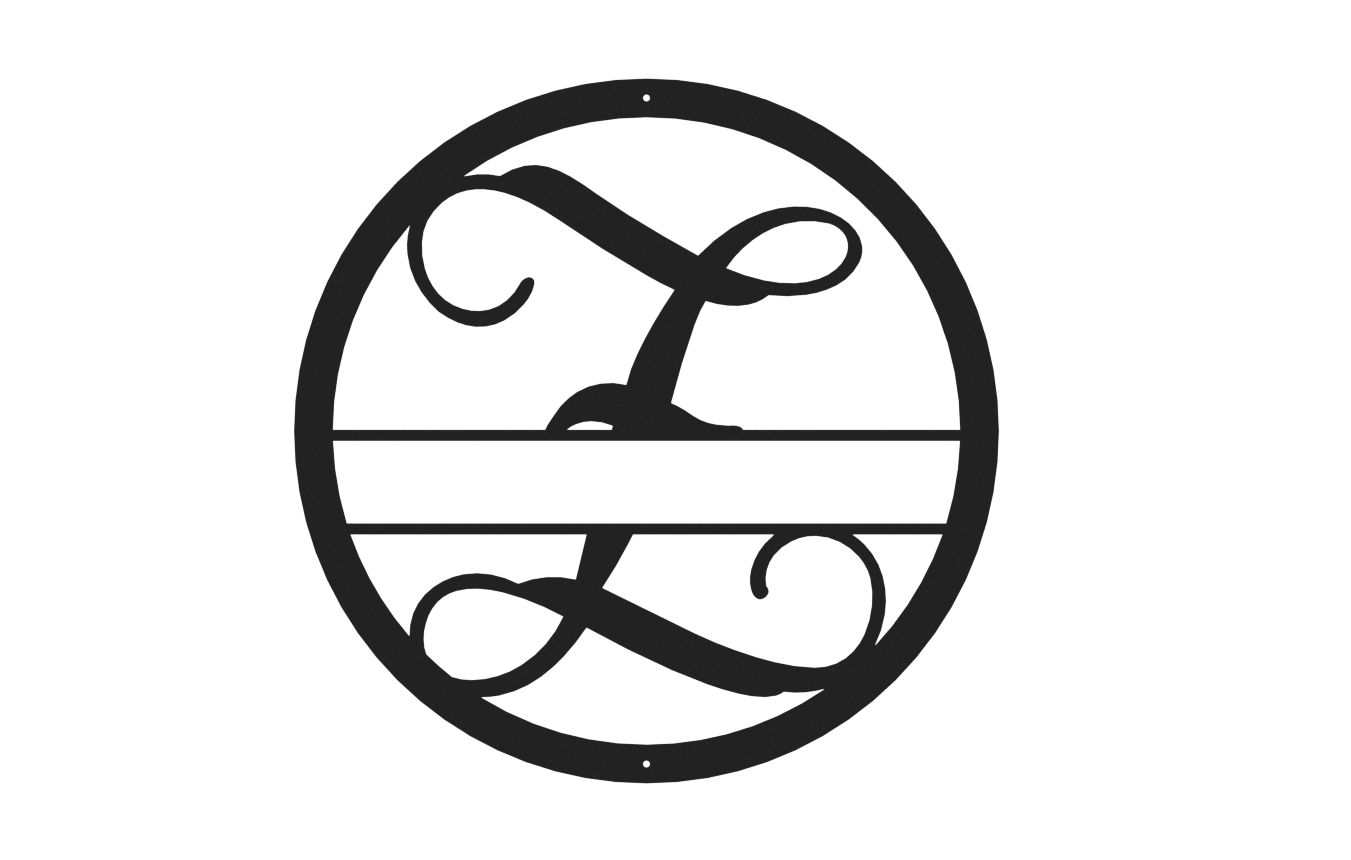 Vine Name Monogram 30" Diameter & 36" Diameter