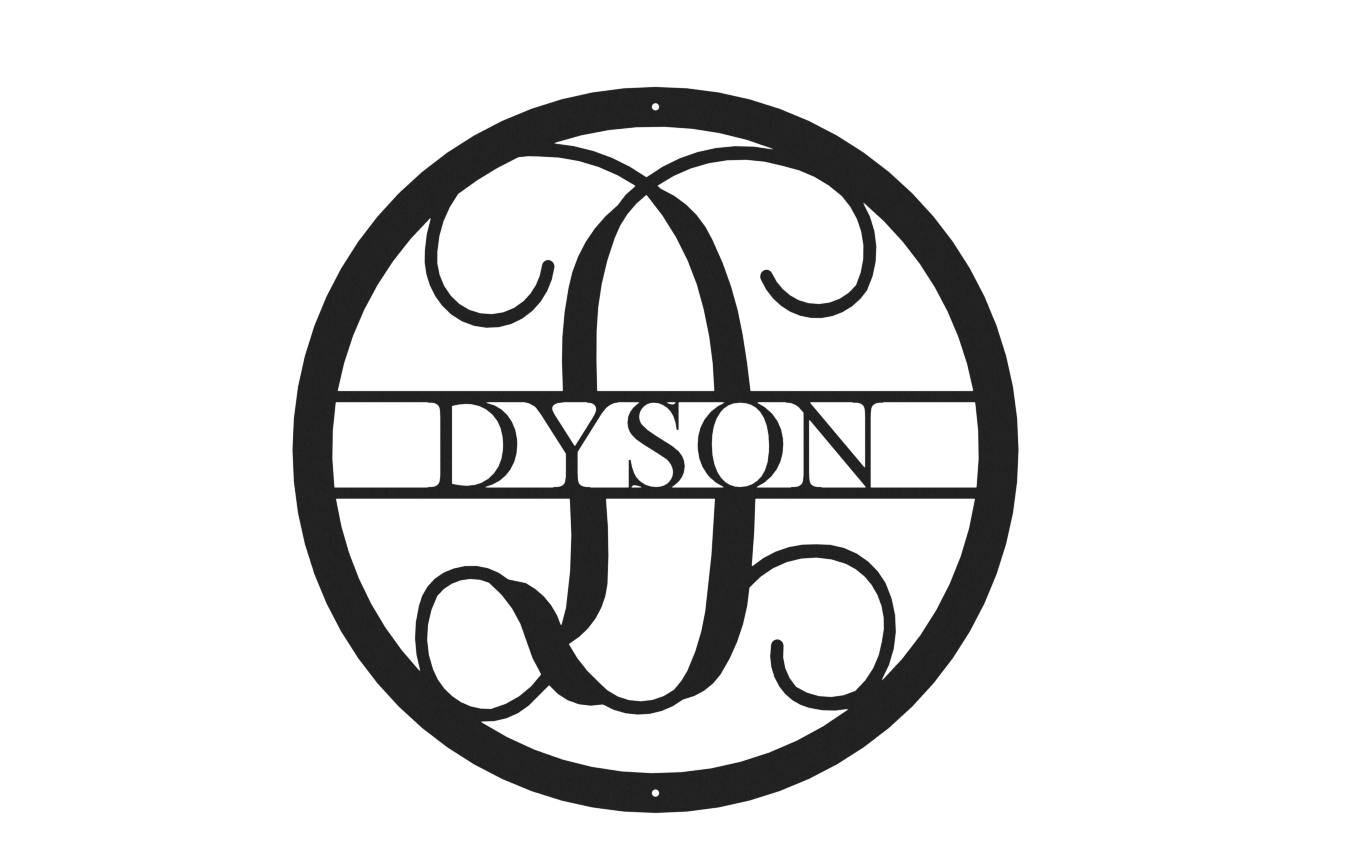 Vine Name Monogram 30" Diameter & 36" Diameter