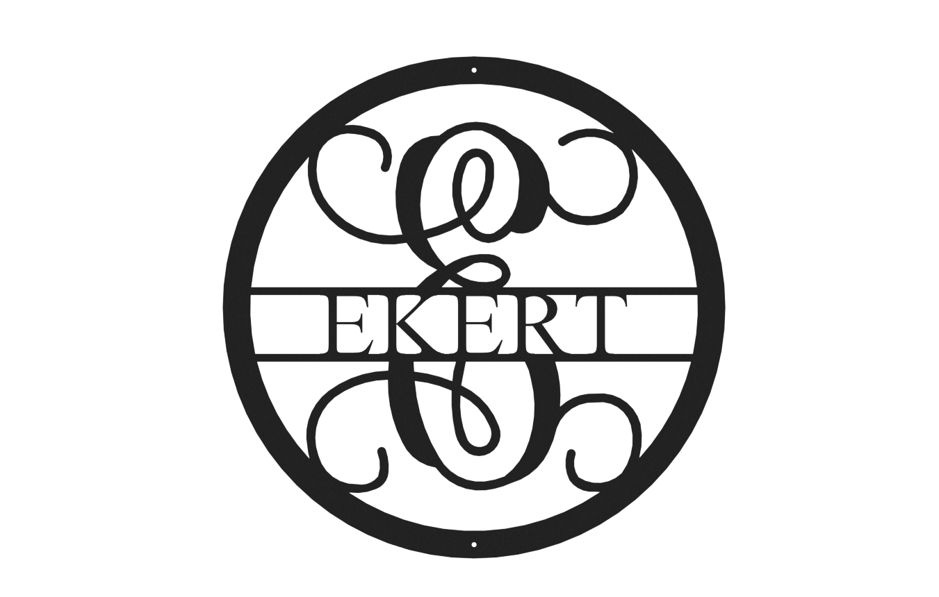 Vine Name Monogram 30" Diameter & 36" Diameter