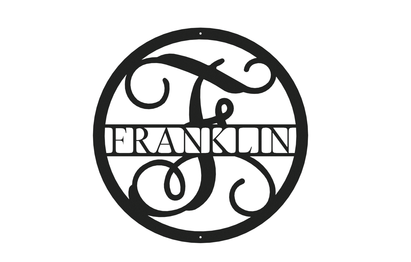 Vine Name Monogram 30" Diameter & 36" Diameter