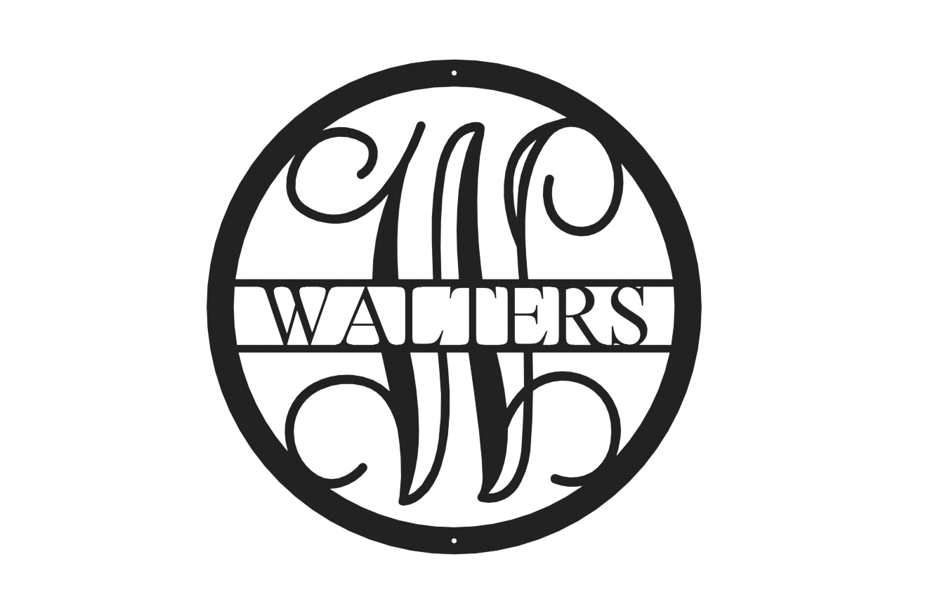 Vine Name Monogram 30" Diameter & 36" Diameter