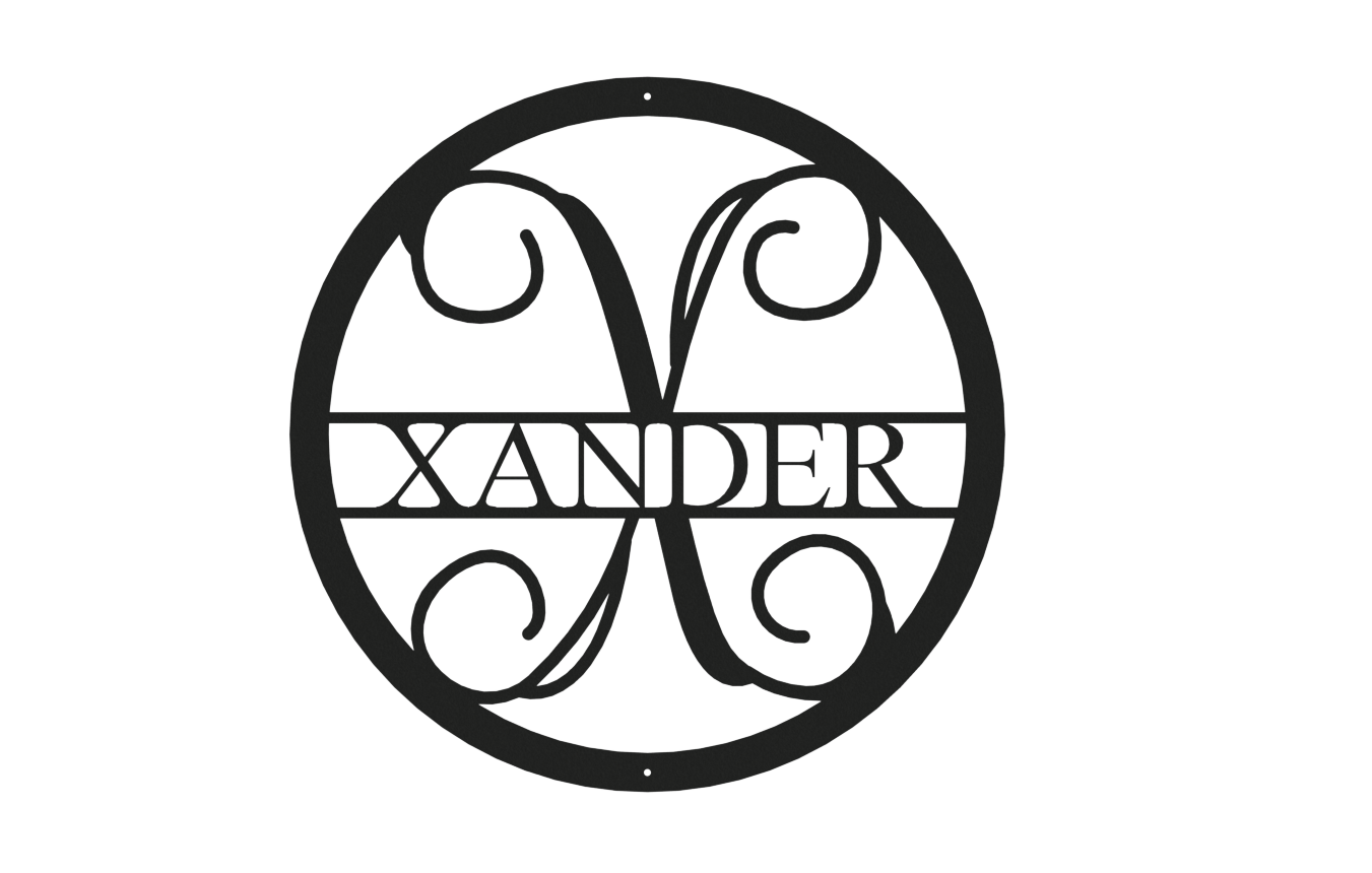 Vine Name Monogram 30" Diameter & 36" Diameter
