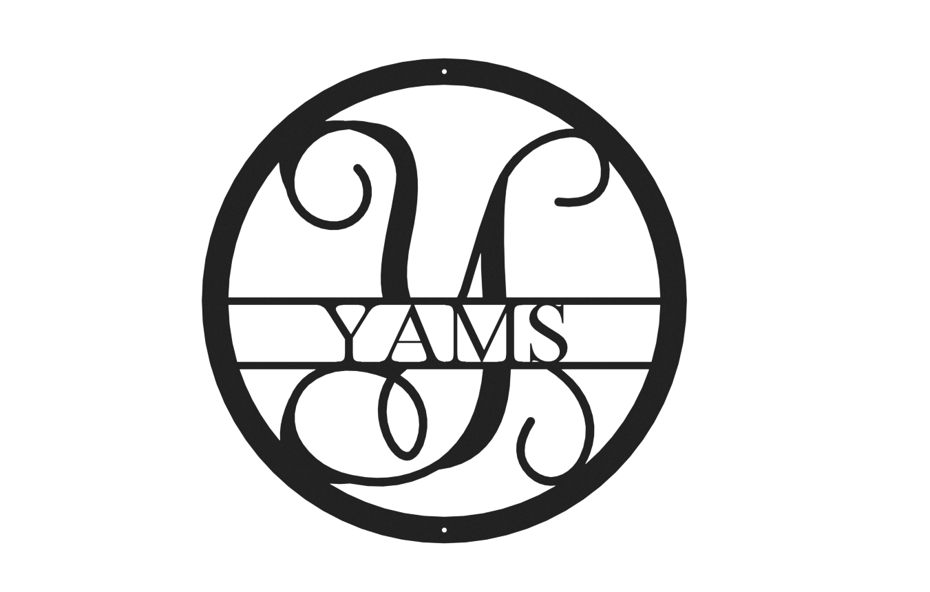 Vine Name Monogram 30" Diameter & 36" Diameter
