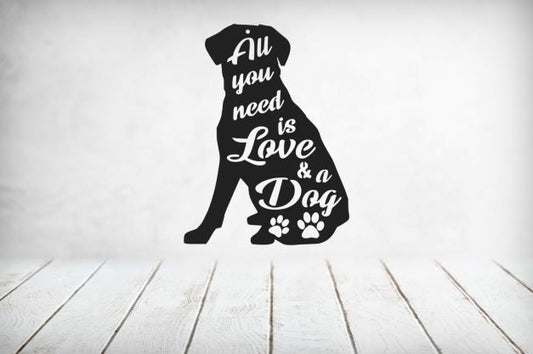 Love & Dog Silhouette