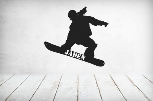 Female Snowboarder Monogram