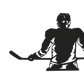 Ice Hockey Player Monogram